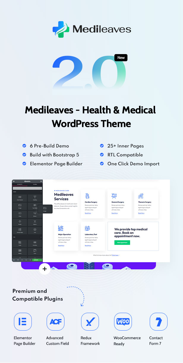 Medileaves - Health & Medical WordPress Theme